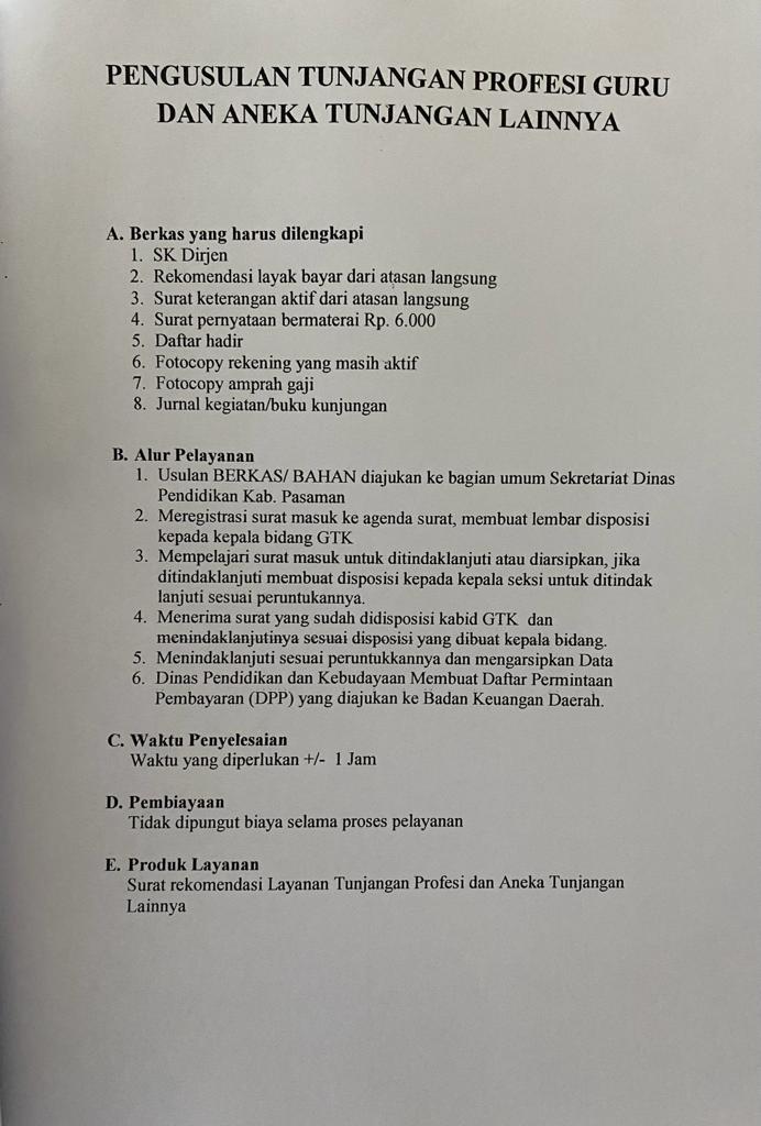 Pengusulan Tunjangan Profesi Guru dan Aneka Tunjangan Lainnya